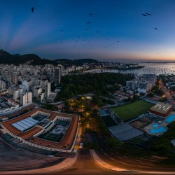 Panorâmica aérea nascer do sol Highlight Botafogo